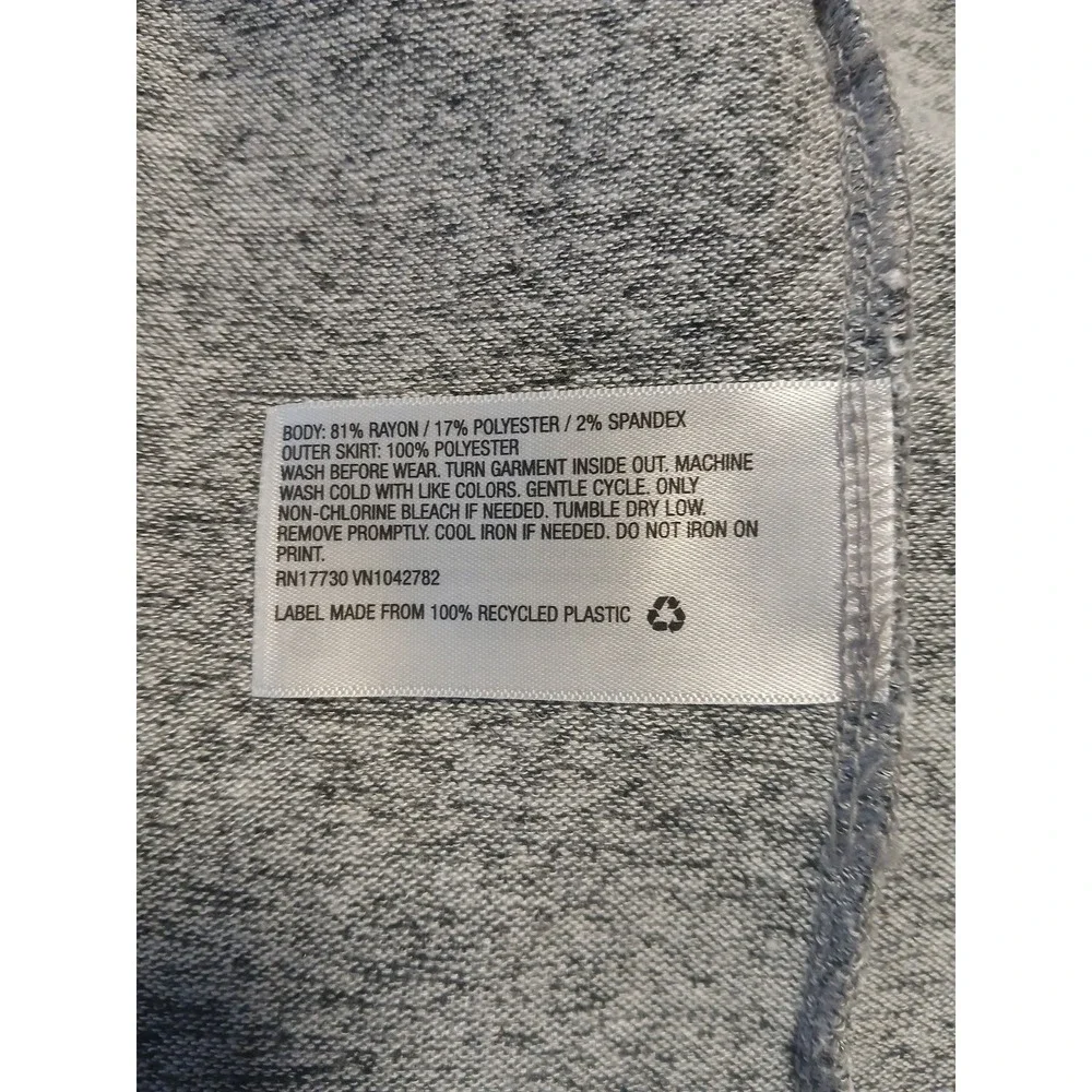 Cat & Jack Girls'  Gray  Long Sleeve Dress,‎ Size L ( 10/12)